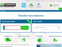 Tablet Screenshot of cm-carparts.dk